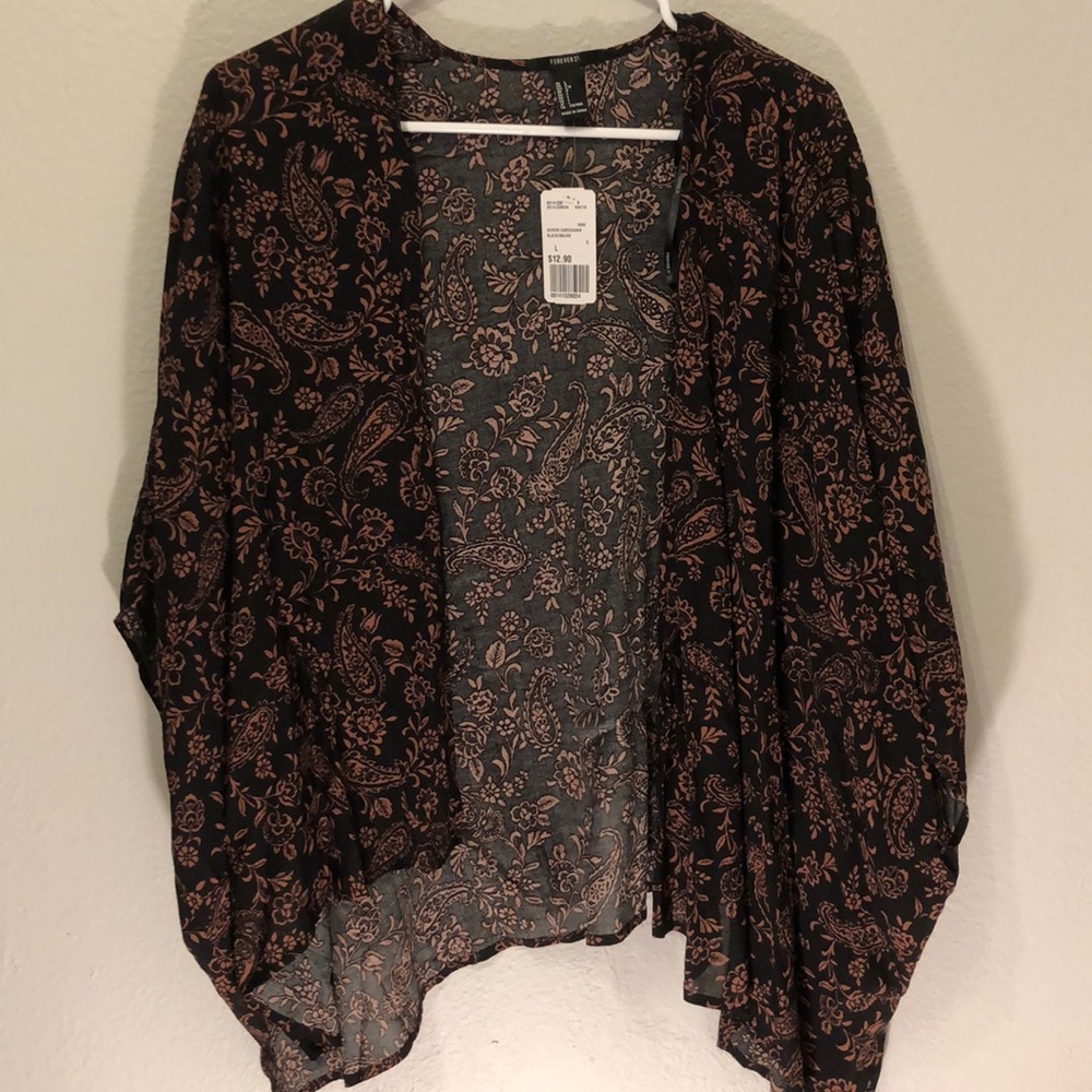 Black and Maroon Cardigan